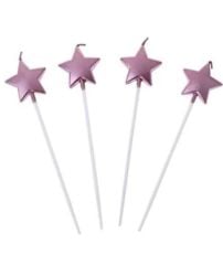 MUM 15 CM YILDIZ ÇUBUKLU FUŞYA 4 LÜ