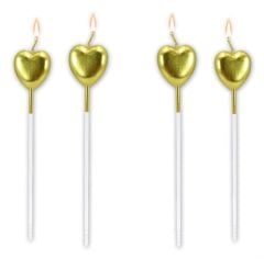 MUM 15 CM KALP ÇUBUKLU ALTIN 4 LÜ