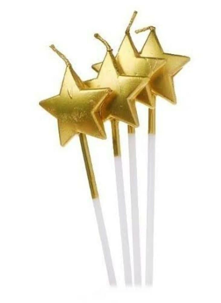 MUM 15 CM YILDIZ ÇUBUKLU ALTIN 4 LÜ