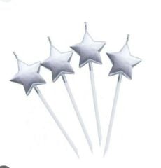 MUM 15 CM YILDIZ ÇUBUKLU GÜMÜŞ 4 LÜ