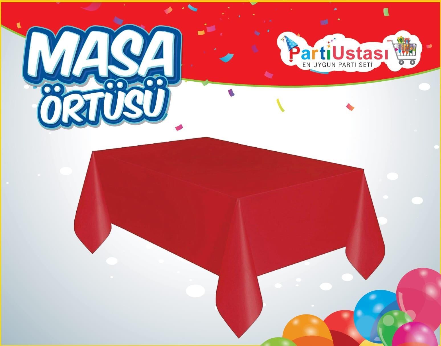 DÜZ MASA ÖRTÜSÜ KIRMIZI