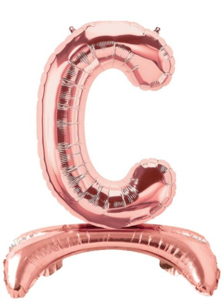 32''AYAKLI ROSE GOLD C HARF