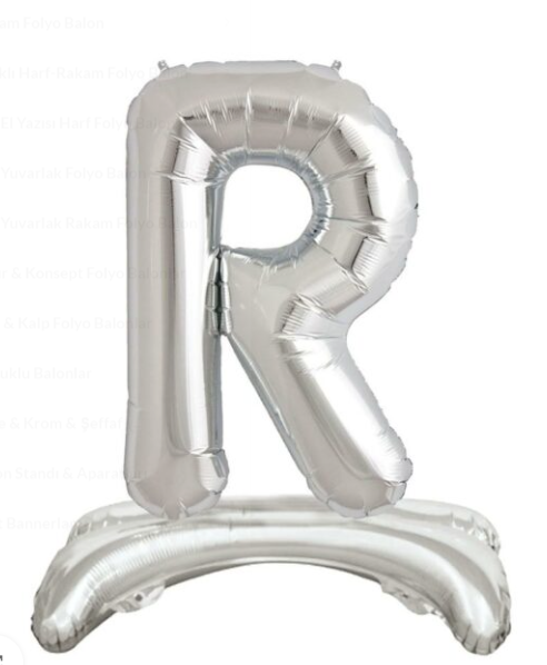 32'' AYAKLI GÜMÜŞ R HARFİ