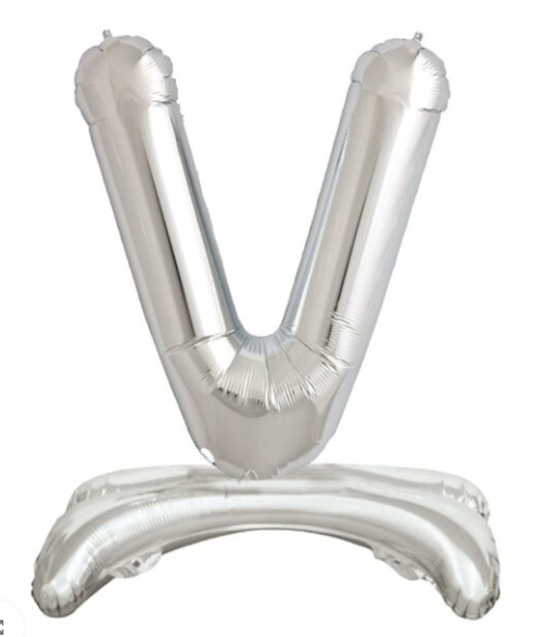 32'' AYAKLI GÜMÜŞ V HARFİ