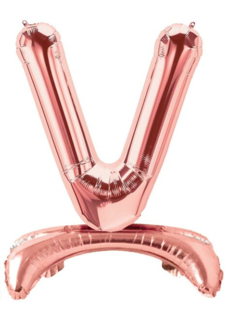 32''AYAKLI ROSE GOLD V HARF