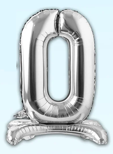 32''AYAKLI GÜMÜŞ 0 RAKAMI