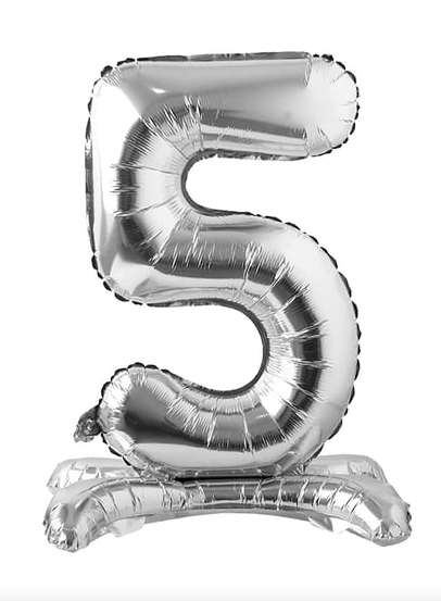 32''AYAKLI GÜMÜŞ 5 RAKAMI