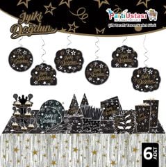 HELEZON İYİ Kİ DOĞDUN SİYAH 6 LI