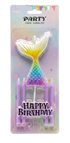 DENİZ KIZI 6 PARÇA MUM