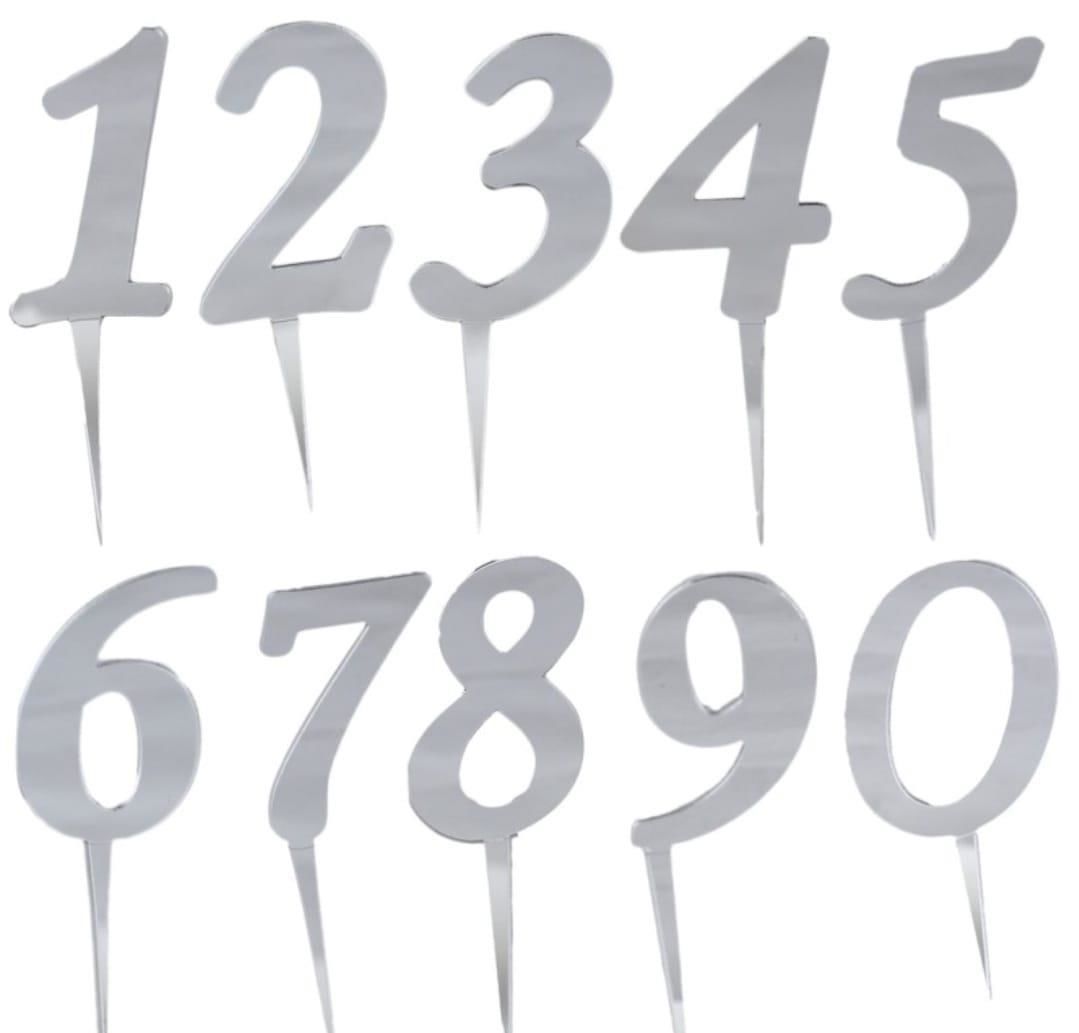 PLEKSİ 8 CM RAKAM GÜMÜŞ NO:7