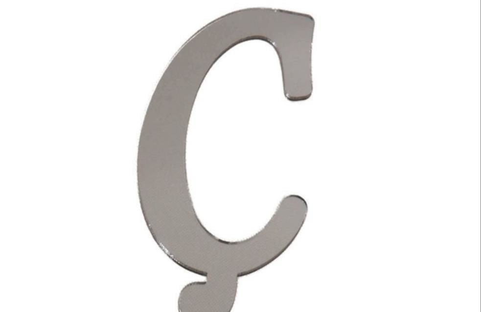 PLEKSİ 20 Lİ HARF GÜMÜŞ NO:Ç