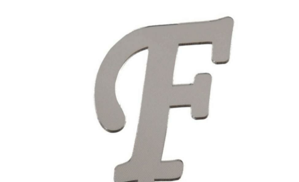 PLEKSİ 20 Lİ HARF GÜMÜŞ NO:F