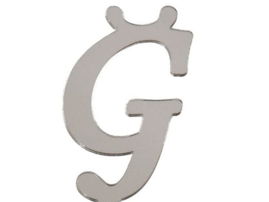 PLEKSİ 20 Lİ HARF GÜMÜŞ NO:Ğ