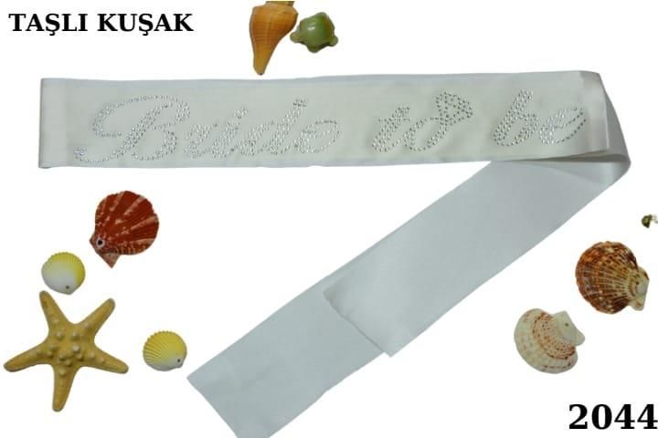 KUŞAK TAŞLI BRİDE TO BE BEYAZ GÜMÜŞ