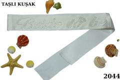 KUŞAK TAŞLI BRİDE TO BE BEYAZ GÜMÜŞ