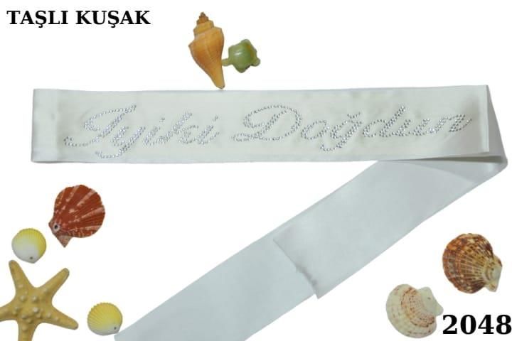 KUŞAK TAŞLI İYİKİ DOĞDUN BEYAZ GÜMÜŞ