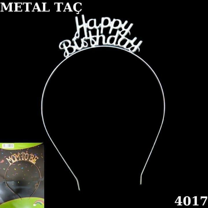 TAÇ METAL HAPPY BIRTHDAY  GÜMÜŞ