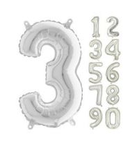 16 INC FOLYO BALON RAKAM GÜMÜŞ 3