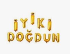 SET İYİKİ DOĞDUN FOLYO BALON ALTIN