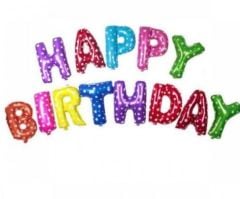 SET HAPPY BİRTDAY FOLYO BALON RENKLİ